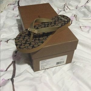 Brand new coach flip flops